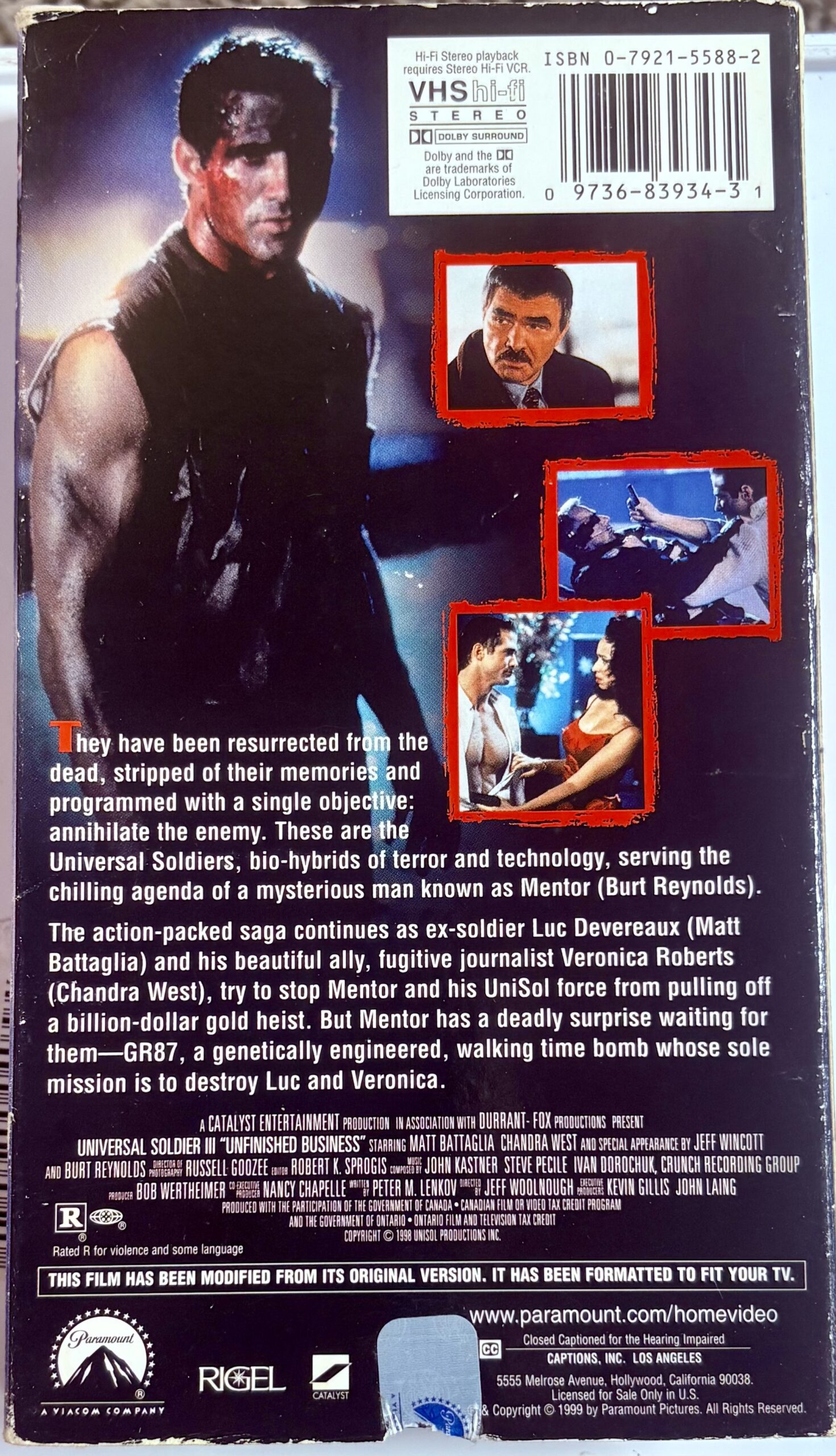 Universal Soldier III: Unfinished Business (VHS, 1998) Showtime Action - Image 5