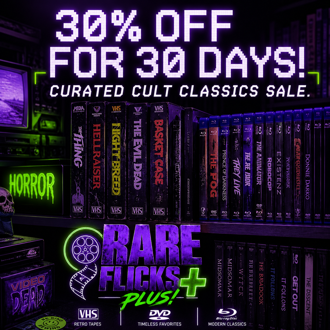 🎬 Rare Flicks Plus June Sale — 30% Off Everything for 30 Days!