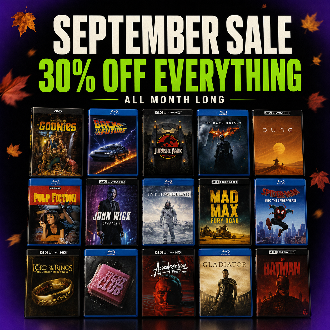 September Sale: 30% Off Everything — No Coupon Needed